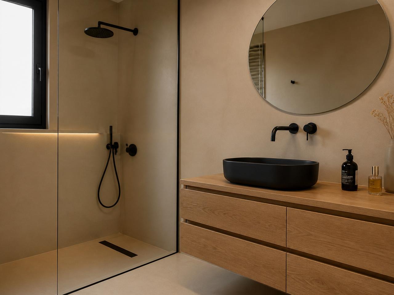 Baño Salamanca — Baño principal · microcemento